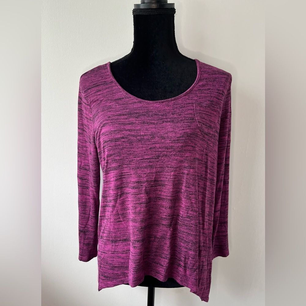 Robert Louis knit Top  Burgundy & Black Size Large